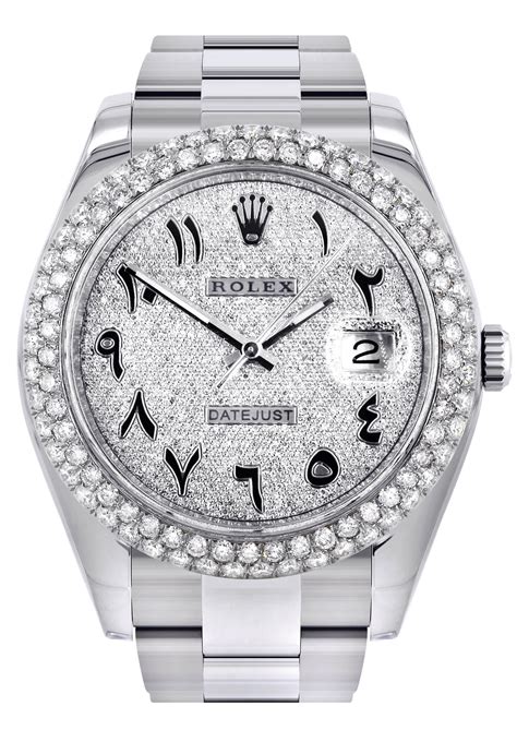 diamond rolex arabic numerals.